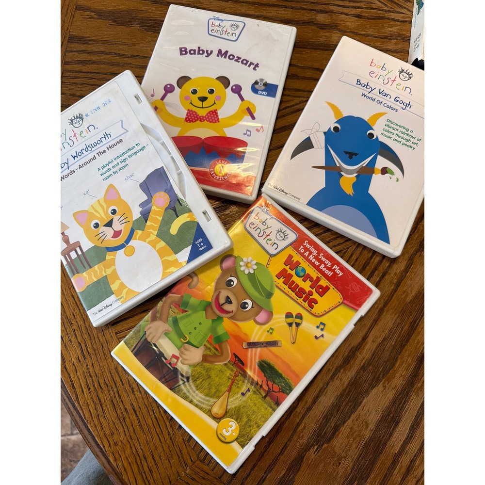 Baby Einstein DVD Lot 4pk Baby Mozart World Music Educational